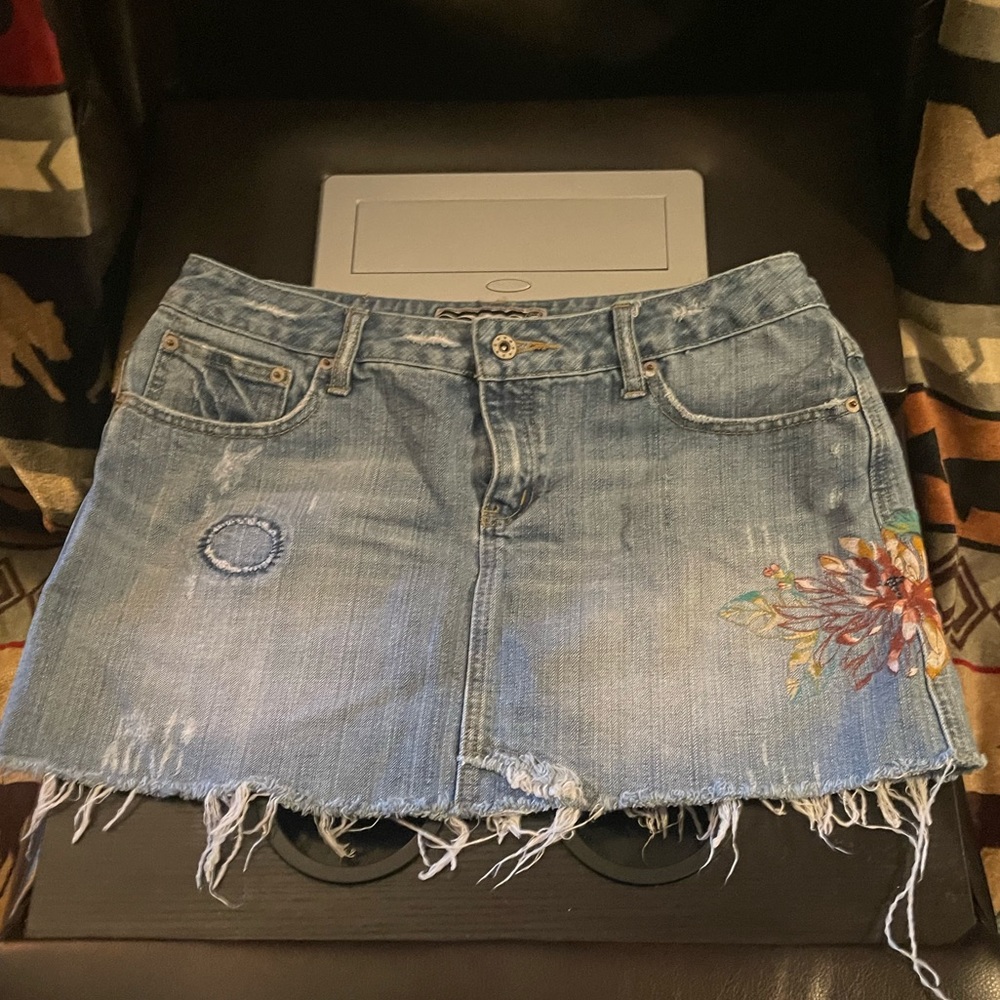 R4R Rave Jean mini skirt size 8